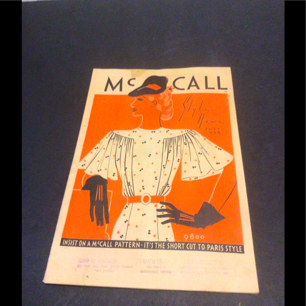 Rare 1938 McCall Women’s Style News